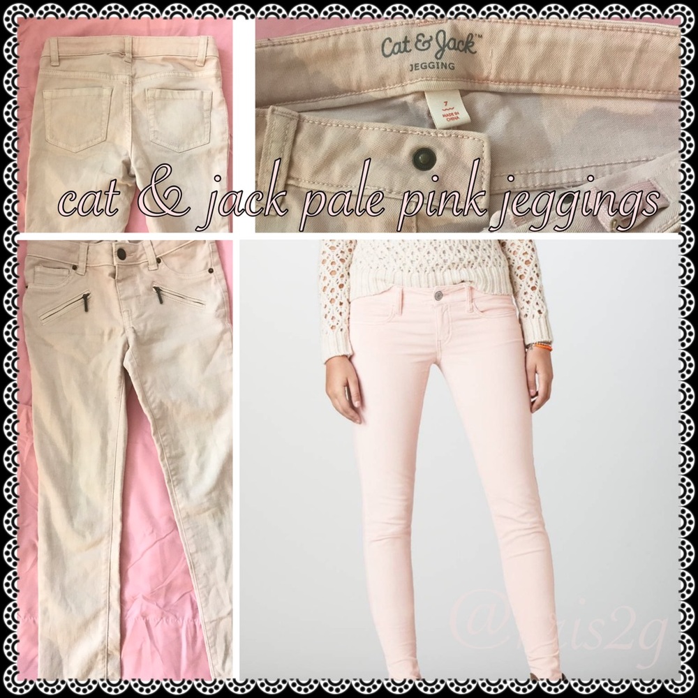 Cat & Jack Pale Pink Jeggings, Size 7